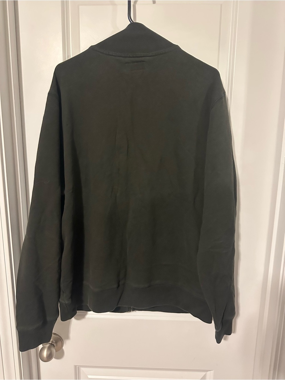 Vintage Lucky Brand Black Full Zip Sweatshirt with Woven Label - Picture 2 of 3